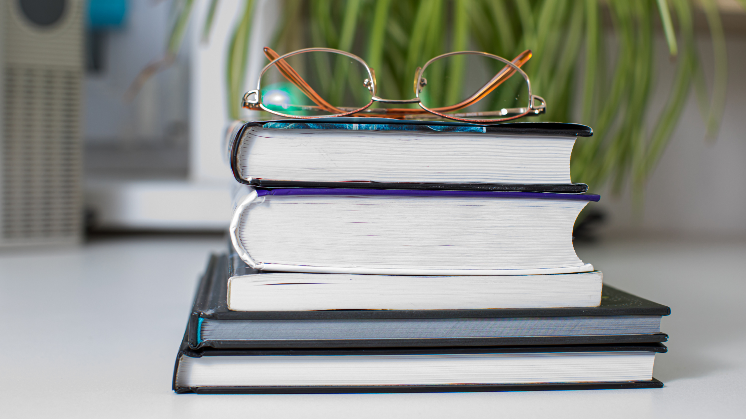 books on a table