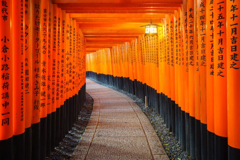 Thousands Torii Gate walkway in Kyoto
